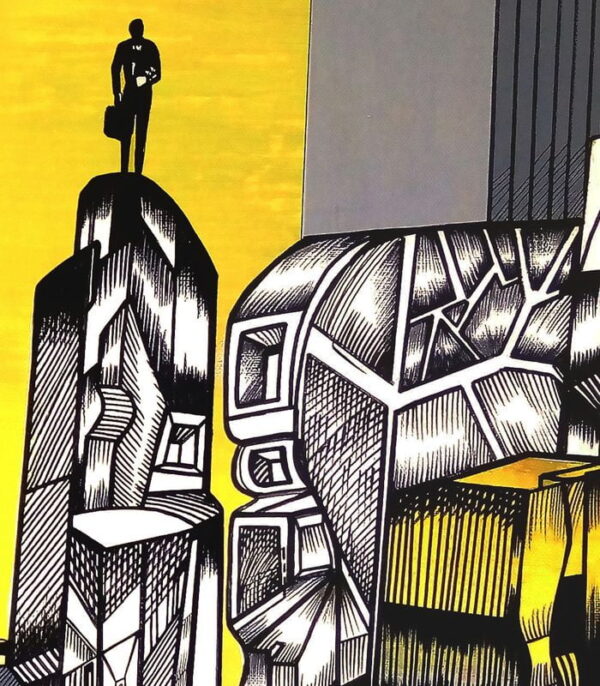 It's Time to Grow 3, close-up 1 It's Time to Grow 3, black and yellow series, giclée - Image 2