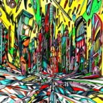 Let the rivers run, city painting giclée by Marko Gavrilovic