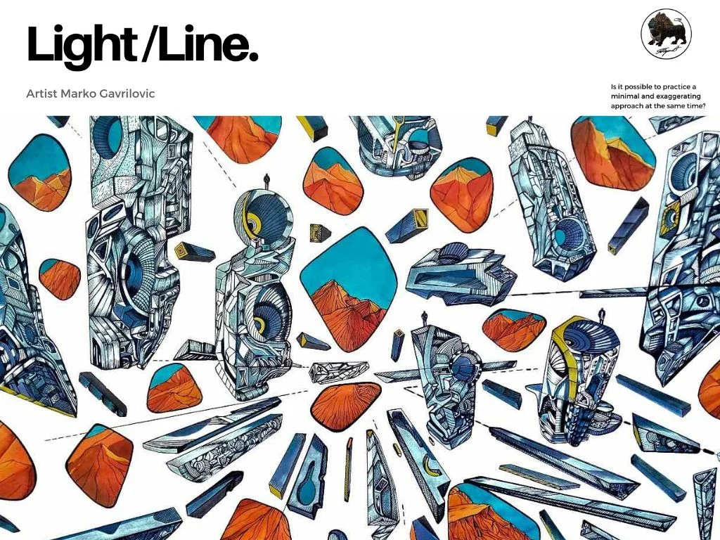 Light and Line drawing by Marko Gavrilovic