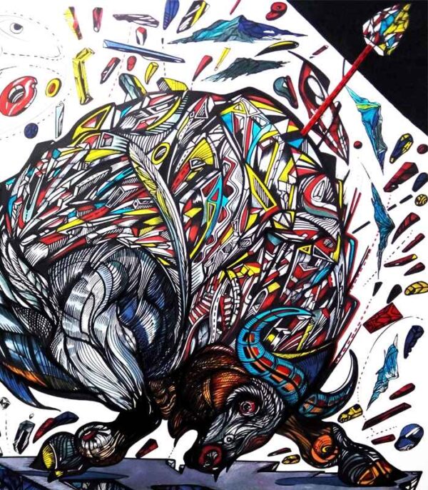 Runner 6 by Marko Gavrilovic bull painting