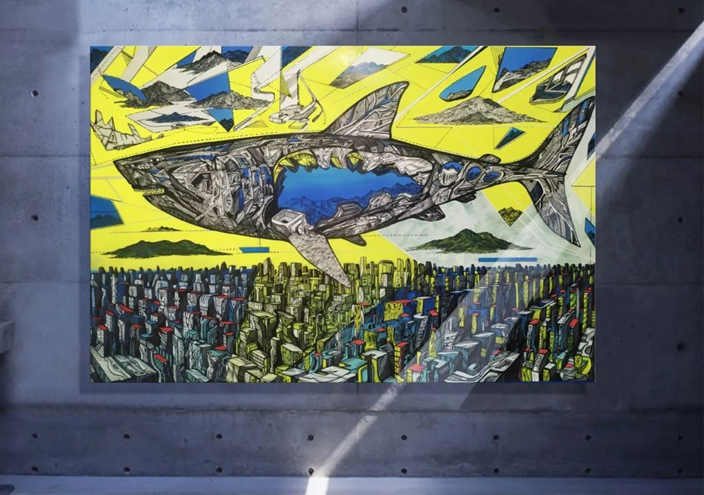 Shark paintings by Marko Gavrilovic