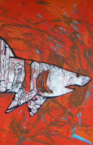 White city shark, detail, by Marko Gavrilovic