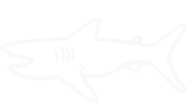 White Marko Gavrilovic Shark sculpture logo
