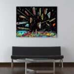 Expanse, city painting, art print, interior view