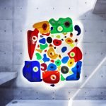 Vibrant 3, light panel, concrete interior view, Marko Gavrilovic