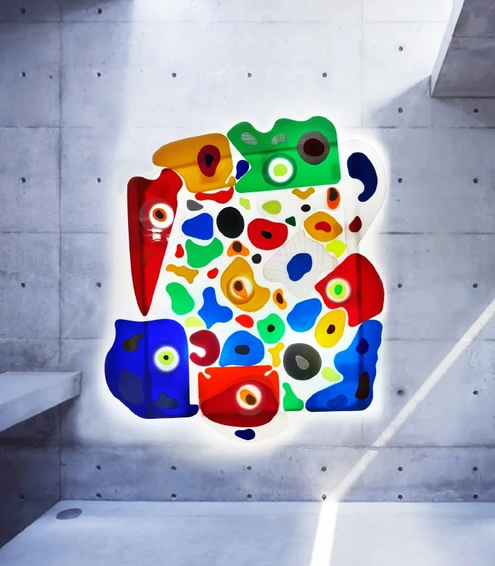 Vibrant 3, light panel, concrete interior view, Marko Gavrilovic