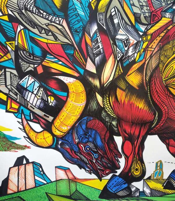 The Visitor, giclee on canvas, close-up, by Marko Gavrilovic The Visitor, giclee on canvas, close-up, by Marko Gavrilovic