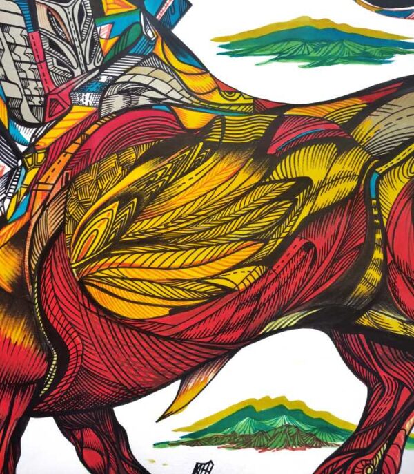 The Visitor, giclee on canvas, detail 2, by Marko Gavrilovic