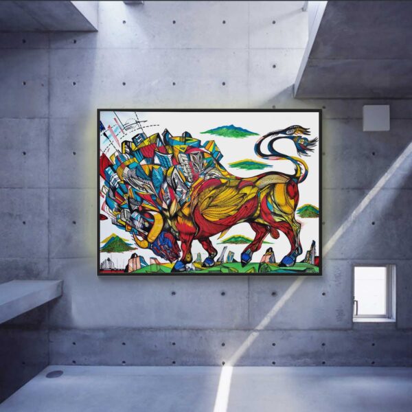 The Visitor, giclée on canvas, interior view, by Marko Gavrilovic