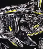 The Anatomy of the Sea, giclee on canvas, body close-up