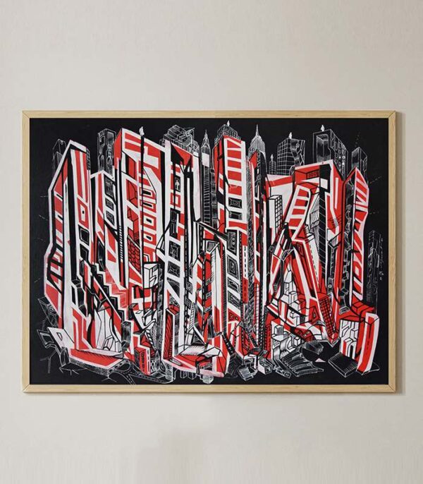 Mr.City, acrylic painting by Marko Gavrilovic