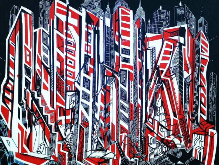 Mr.City, giclee on canvas, artist Marko Gavrilovic