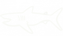 White Marko Gavrilovic Shark sculpture logo